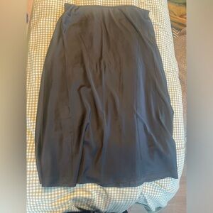 Brand new with tags black satin midi skirt